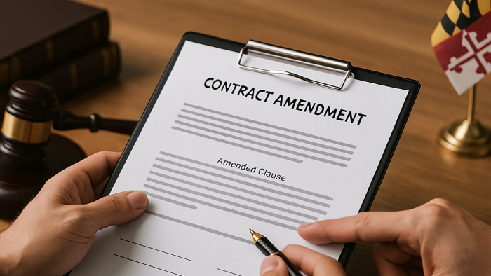 Contract Amendment Boilerplate Maryland Law